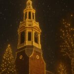 Grote kerk nijjkerk met kerst